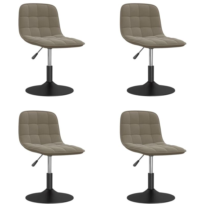 

Sillas de comedor giratorias 4 unidades terciopelo gris claro