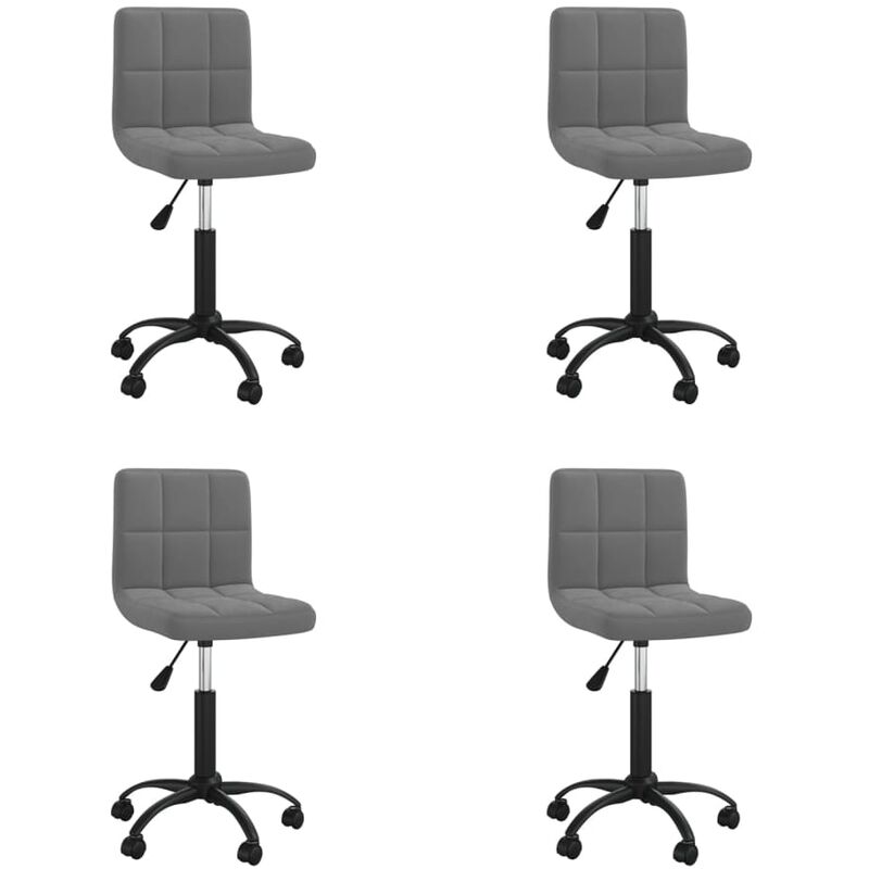 

Sillas de comedor giratorias 4 unidades terciopelo gris oscuro