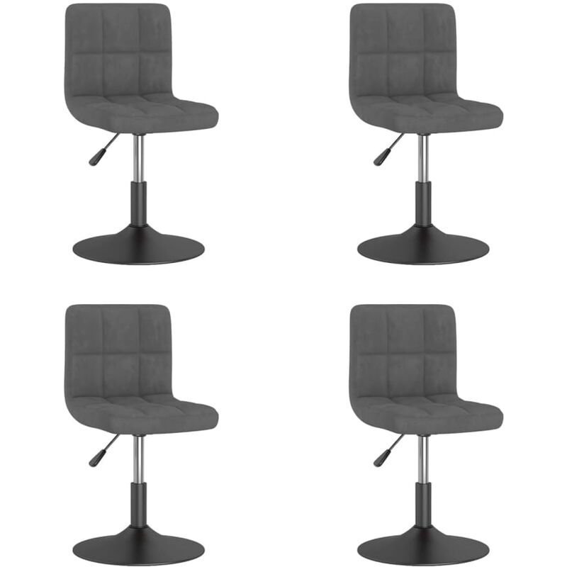 

Sillas de comedor giratorias 4 unidades terciopelo gris oscuro