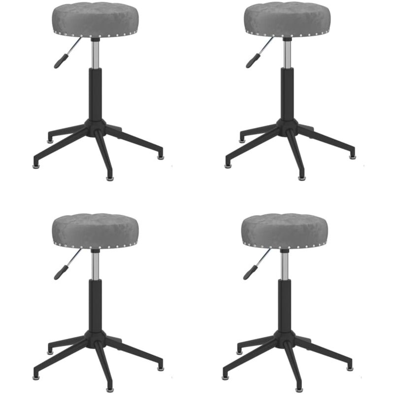 

Sillas de comedor giratorias 4 unidades terciopelo gris oscuro