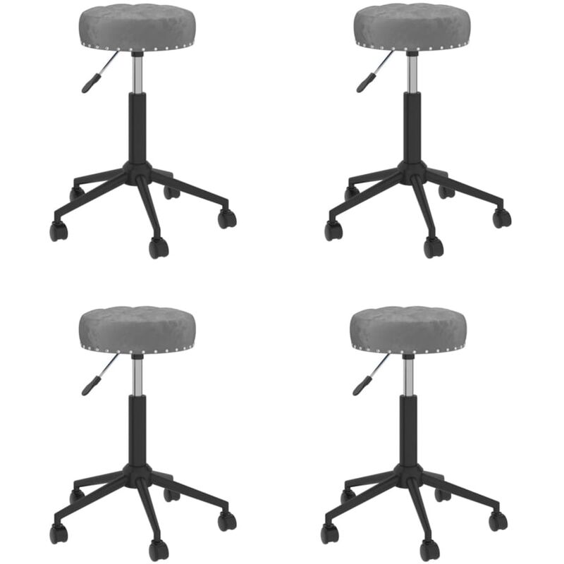 

Sillas de comedor giratorias 4 unidades terciopelo gris oscuro