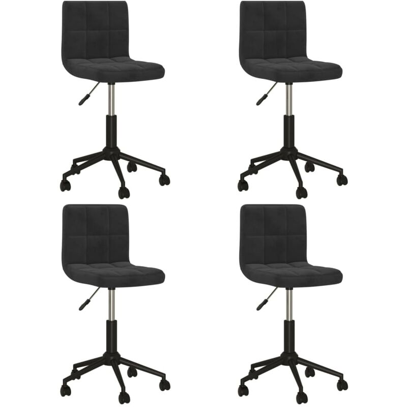 

Sillas de comedor giratorias 4 unidades terciopelo negro