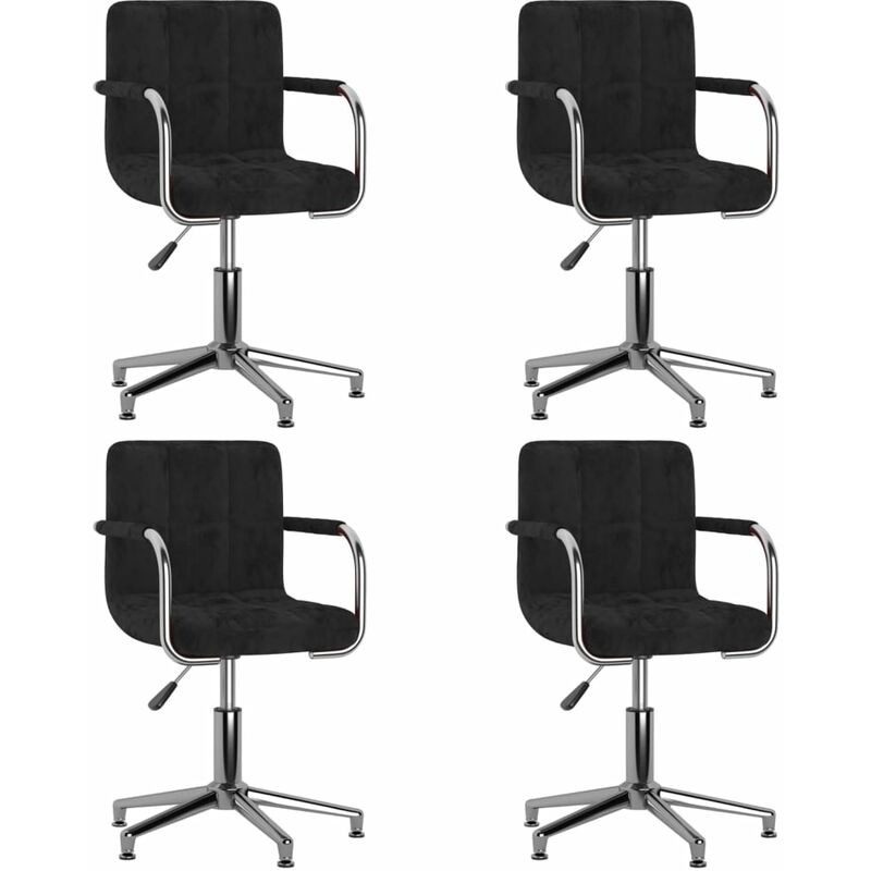 

Sillas de comedor giratorias 4 unidades terciopelo negro