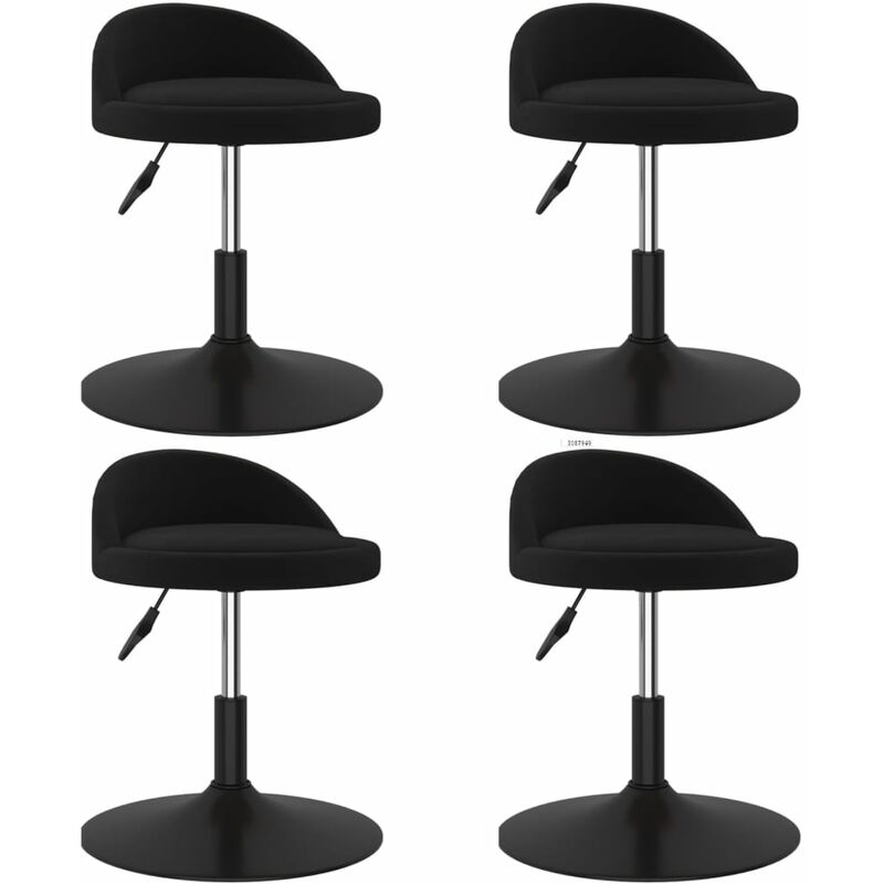

Sillas de comedor giratorias 4 unidades terciopelo negro