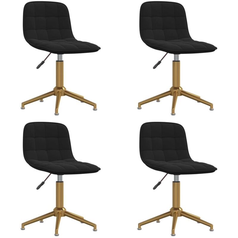 

Sillas de comedor giratorias 4 unidades terciopelo negro