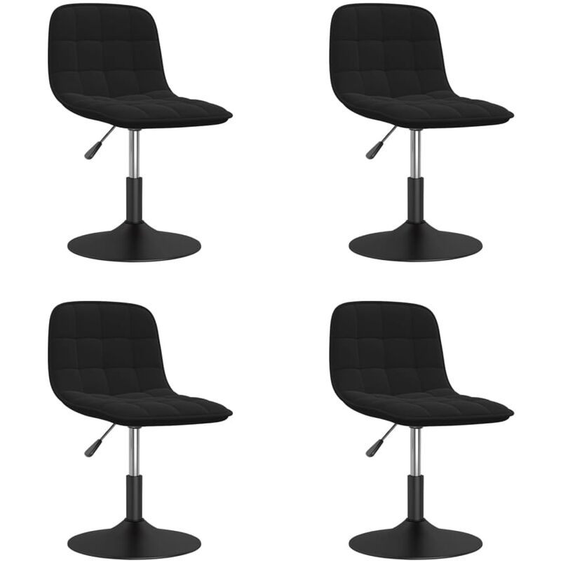 

Sillas de comedor giratorias 4 unidades terciopelo negro
