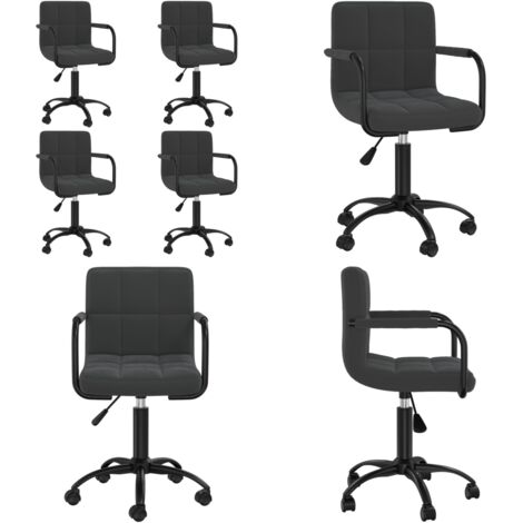 Sillas de comedor giratorias 4 unidades terciopelo negro - Sillas de comedor - Sillas de comedor giratorias