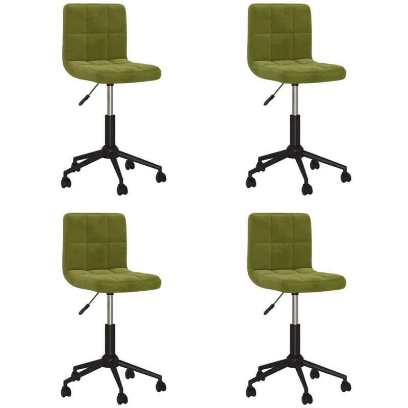 

Sillas de comedor giratorias 4 unidades terciopelo verde claro