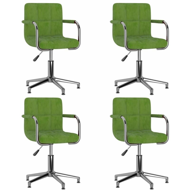 

Sillas de comedor giratorias 4 unidades terciopelo verde claro