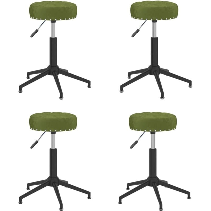 

Sillas de comedor giratorias 4 unidades terciopelo verde claro