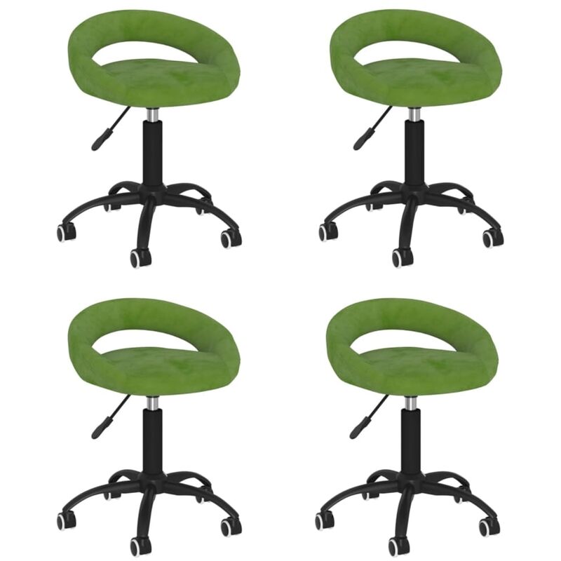 

Sillas de comedor giratorias 4 unidades terciopelo verde claro