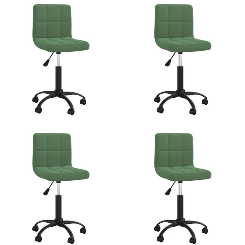 

Sillas de comedor giratorias 4 unidades terciopelo verde oscuro