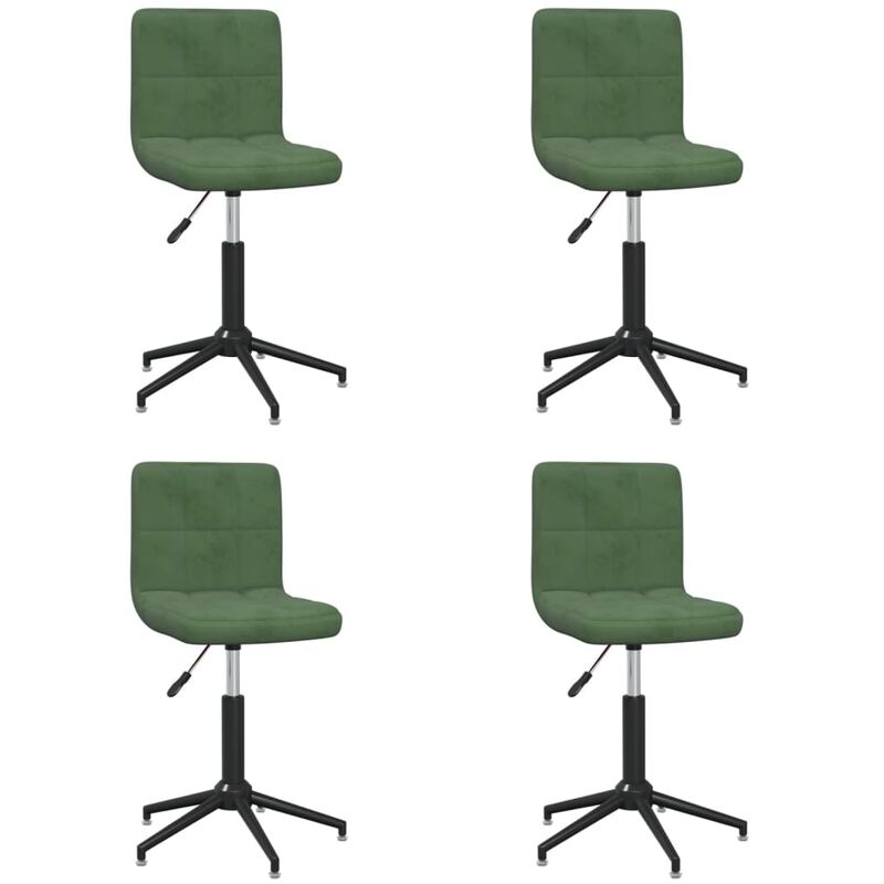 

Sillas de comedor giratorias 4 unidades terciopelo verde oscuro
