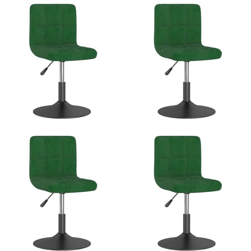 

Sillas de comedor giratorias 4 unidades terciopelo verde oscuro