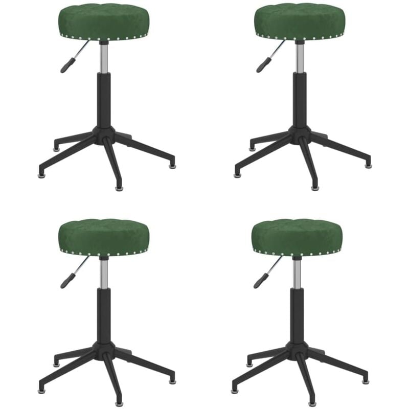 

Sillas de comedor giratorias 4 unidades terciopelo verde oscuro
