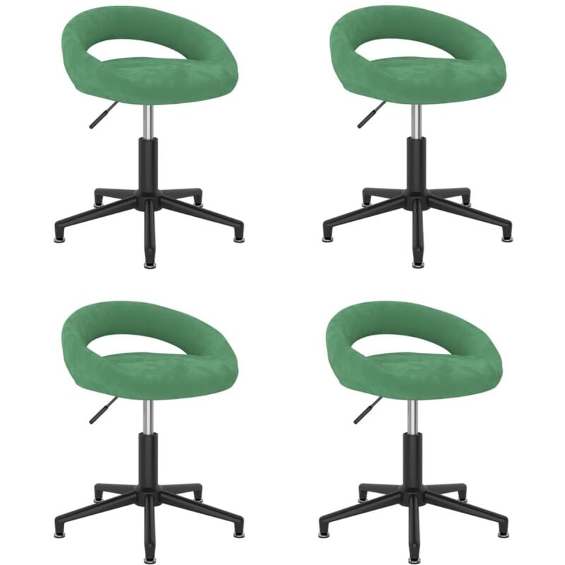 

Sillas de comedor giratorias 4 unidades terciopelo verde oscuro