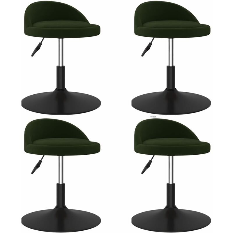 

Sillas de comedor giratorias 4 unidades terciopelo verde oscuro