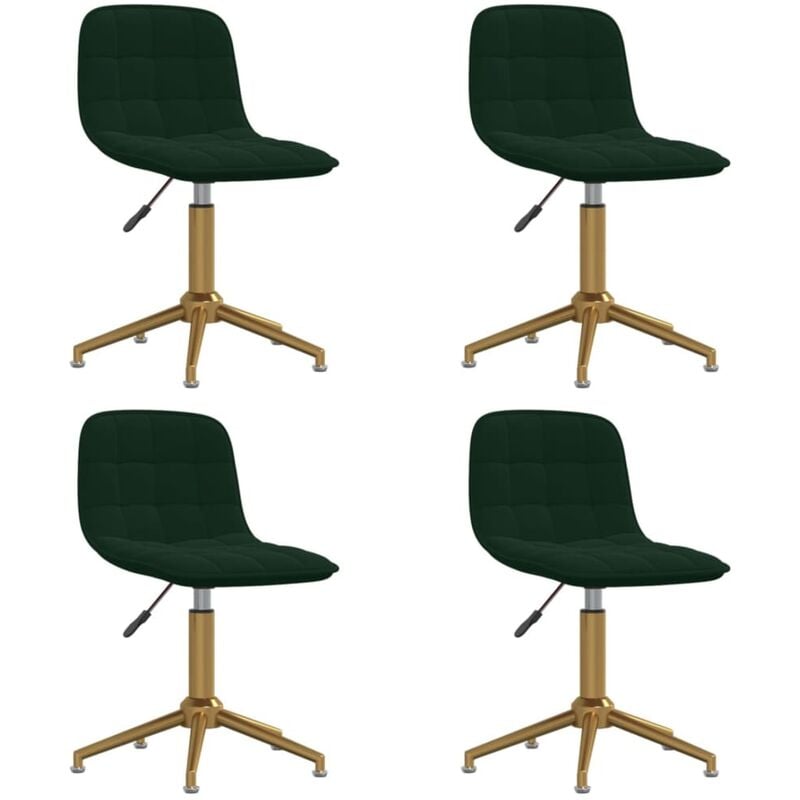 

Sillas de comedor giratorias 4 unidades terciopelo verde oscuro