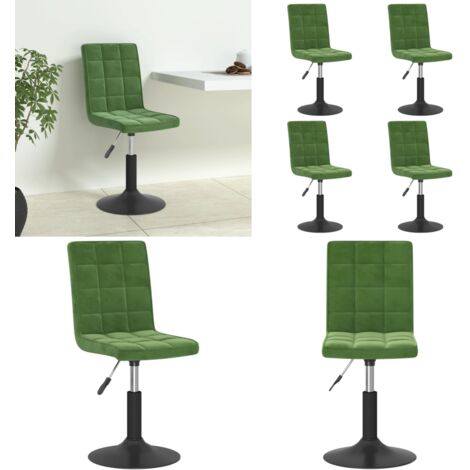 Sillas de comedor giratorias 4 unidades terciopelo verde oscuro - Sillas de comedor - Sillas de cocina