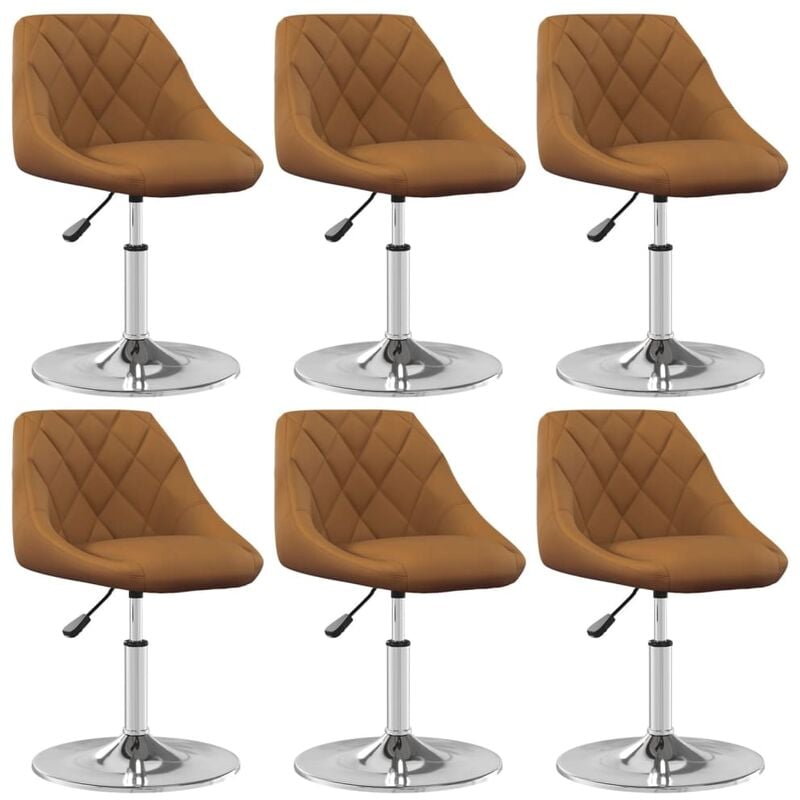 

Sillas de comedor giratorias 6 uds terciopelo marrón