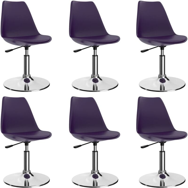 

Sillas de comedor giratorias 6 unidades cuero sintético lila