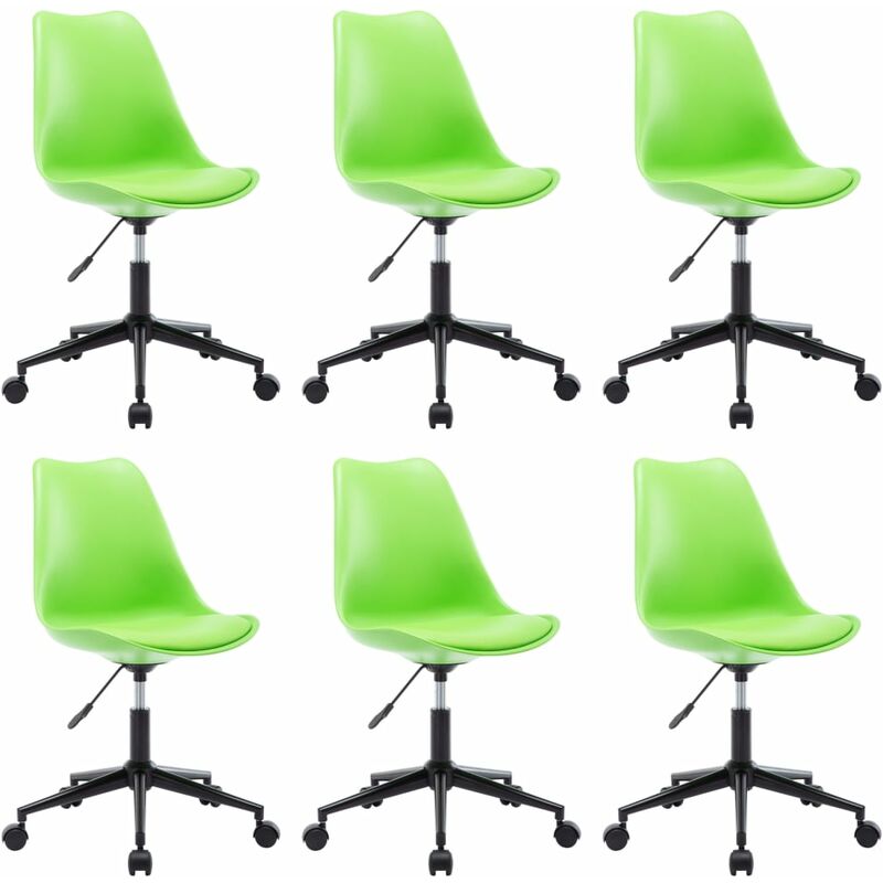 

Sillas de comedor giratorias 6 unidades cuero sintético verde