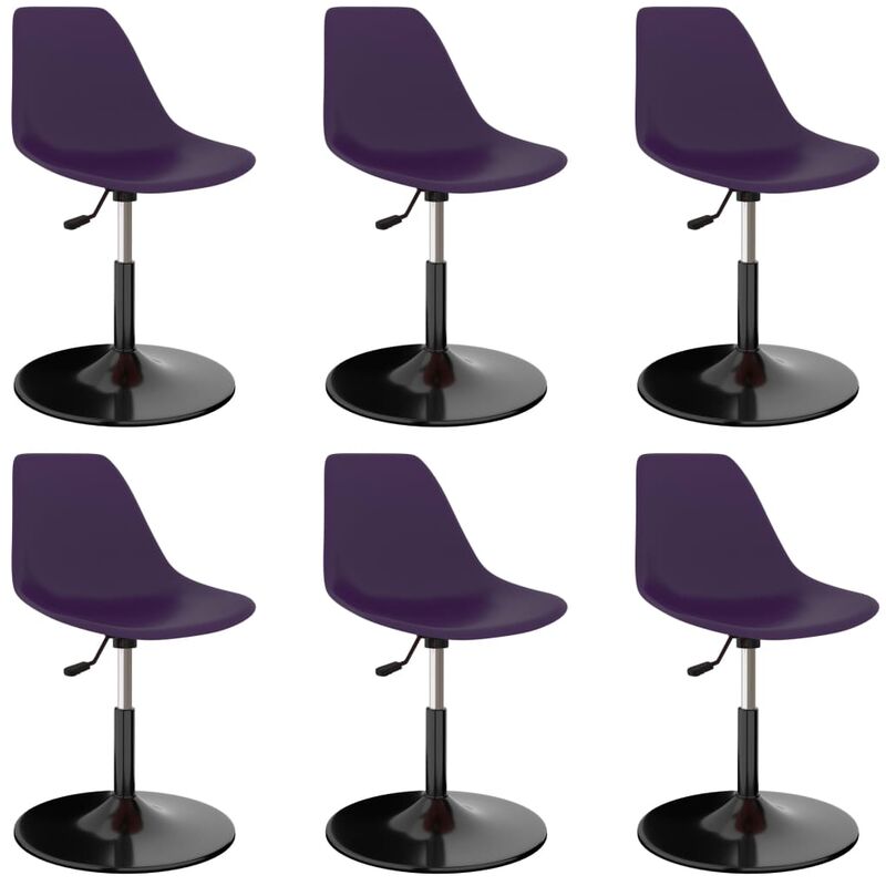 

Sillas de comedor giratorias 6 unidades PP lila