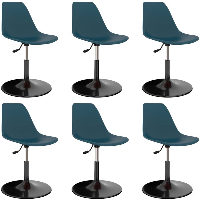

Sillas de comedor giratorias 6 unidades PP turquesa - Turquesa