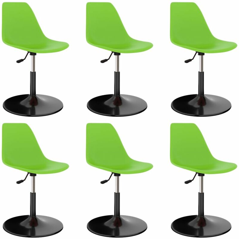 

Sillas de comedor giratorias 6 unidades PP verde