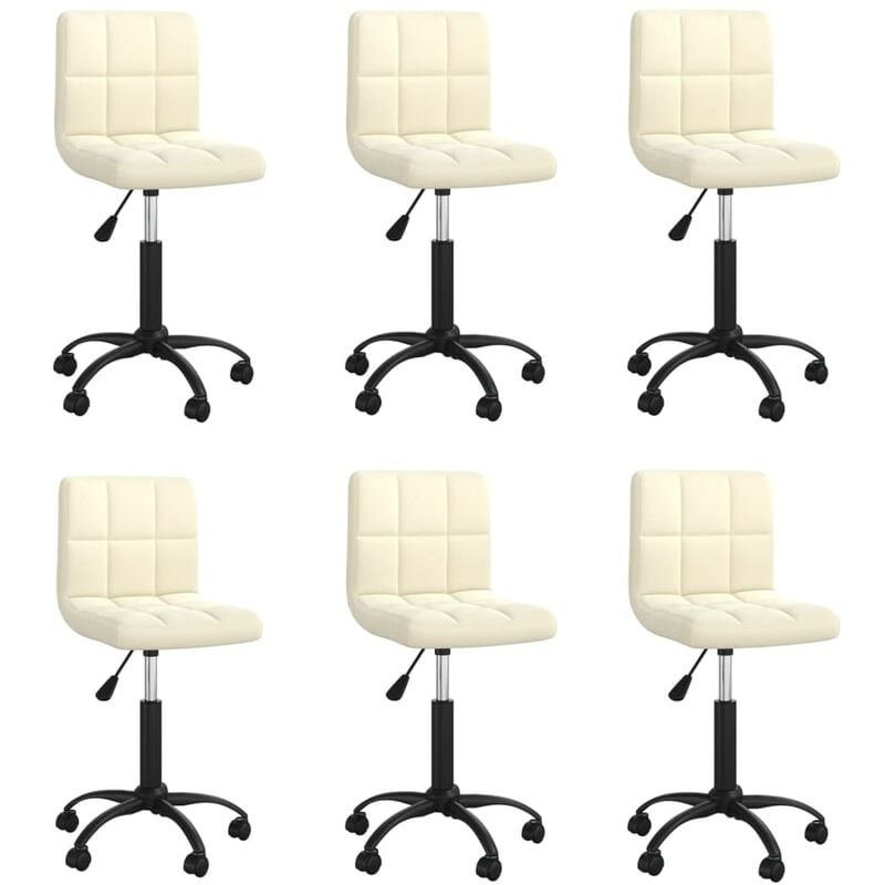 

Sillas de comedor giratorias 6 unidades terciopelo crema