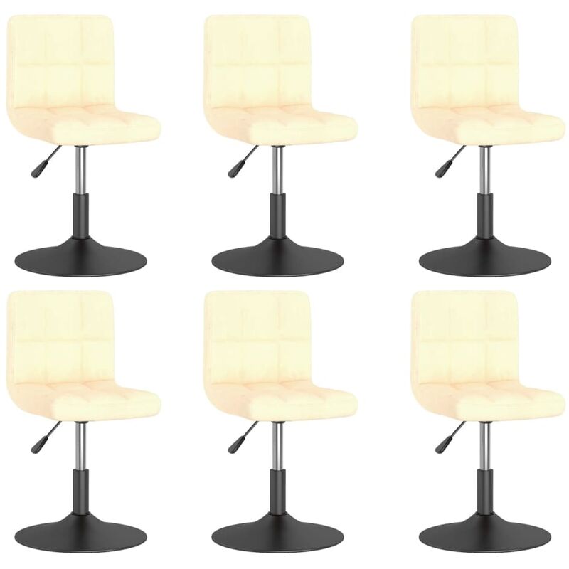 

Sillas de comedor giratorias 6 unidades terciopelo crema