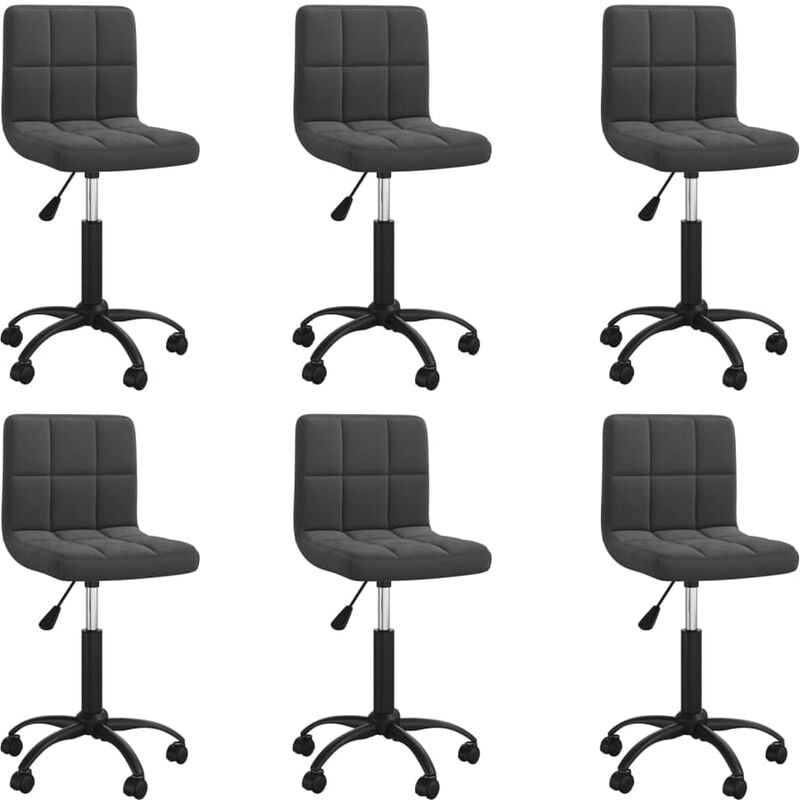 

Sillas de comedor giratorias 6 unidades terciopelo negro