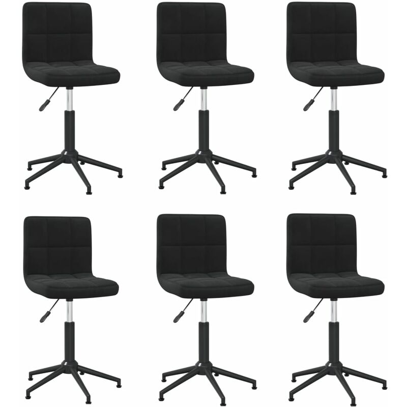 

Sillas de comedor giratorias 6 unidades terciopelo negro