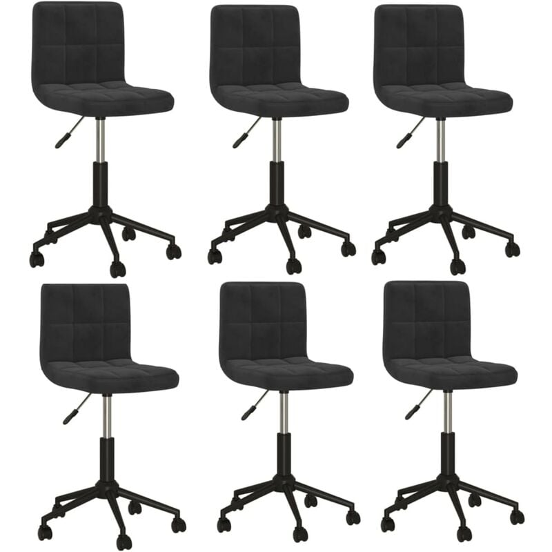 

Sillas de comedor giratorias 6 unidades terciopelo negro