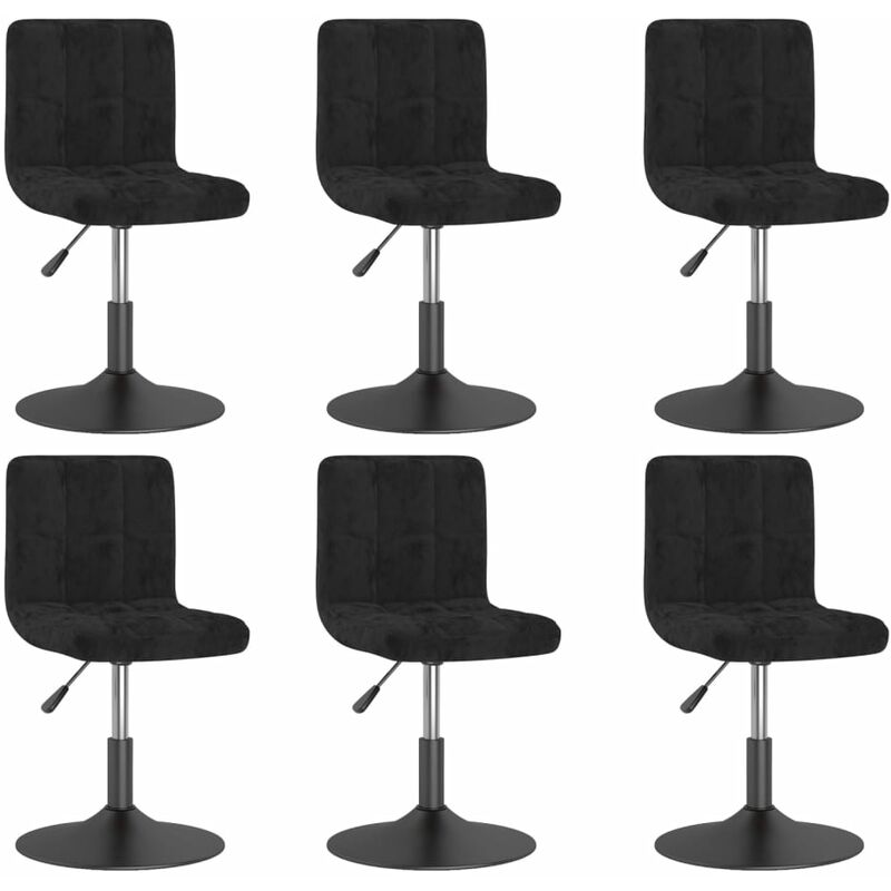 

Sillas de comedor giratorias 6 unidades terciopelo negro