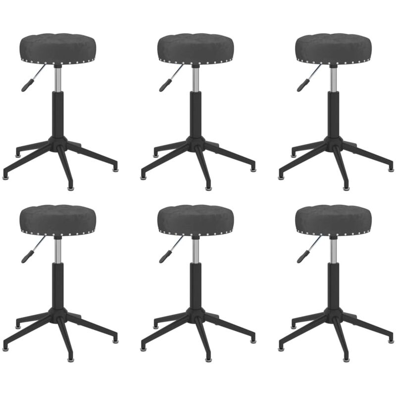

Sillas de comedor giratorias 6 unidades terciopelo negro