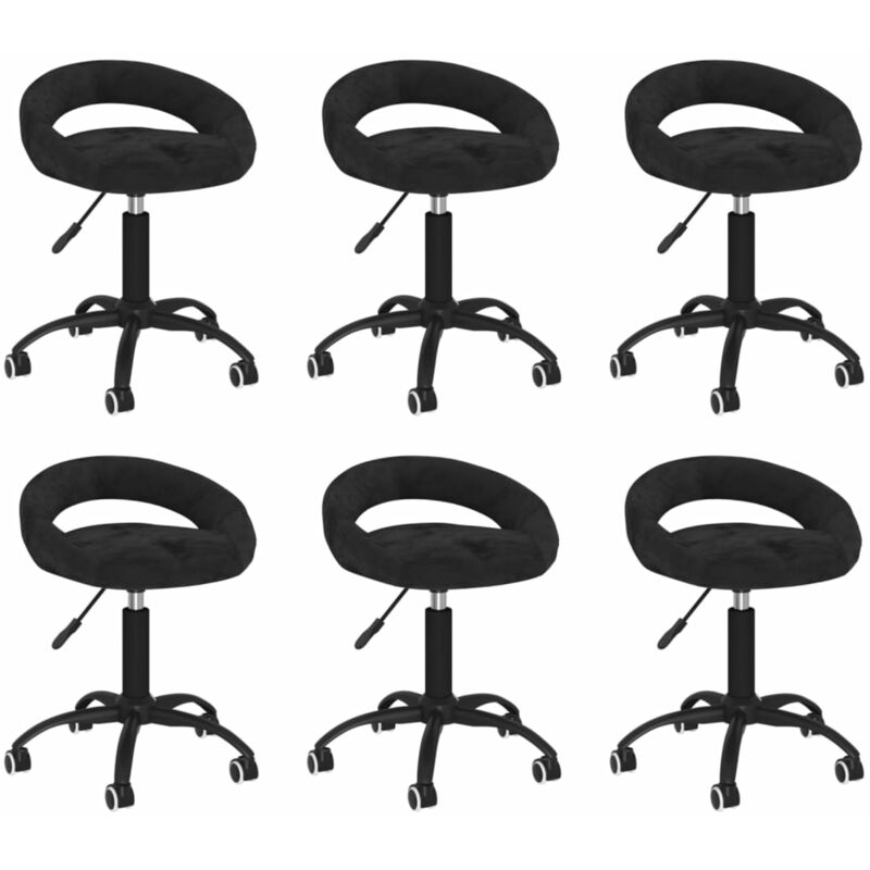 

Sillas de comedor giratorias 6 unidades terciopelo negro