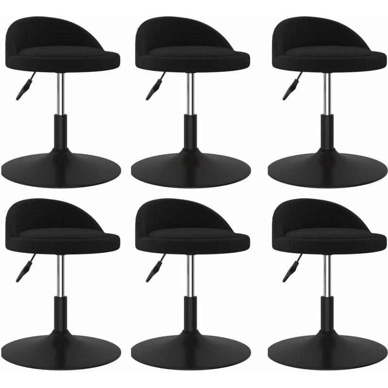 

Sillas de comedor giratorias 6 unidades terciopelo negro