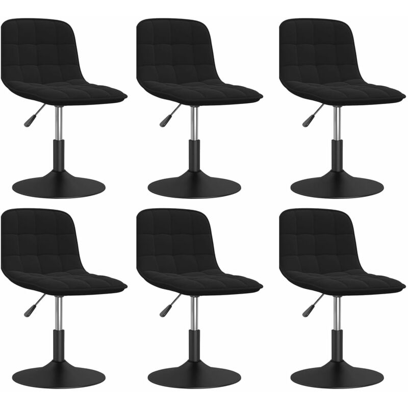 

Sillas de comedor giratorias 6 unidades terciopelo negro