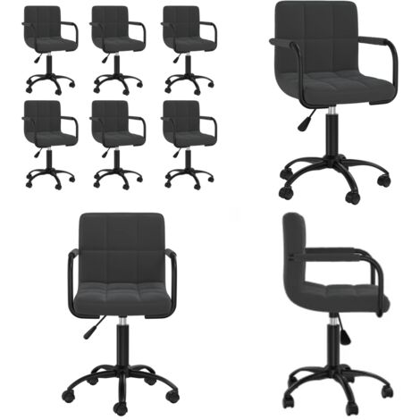 Sillas de comedor giratorias 6 unidades terciopelo negro - Sillas de comedor - Sillas de comedor giratorias