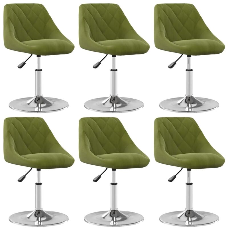 

Sillas de comedor giratorias 6 unidades terciopelo verde claro