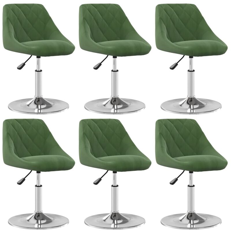 

Sillas de comedor giratorias 6 unidades terciopelo verde oscuro