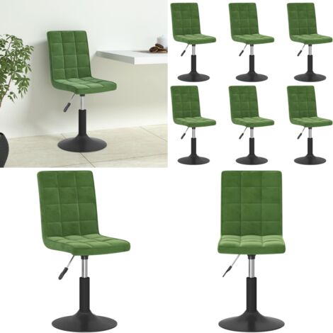 Sillas de comedor giratorias 6 unidades terciopelo verde oscuro - Sillas de comedor - Sillas de cocina