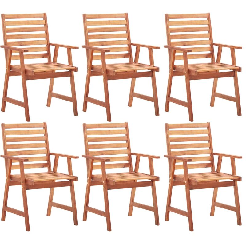 

Sillas de comedor para jardín 6 uds madera maciza de acacia