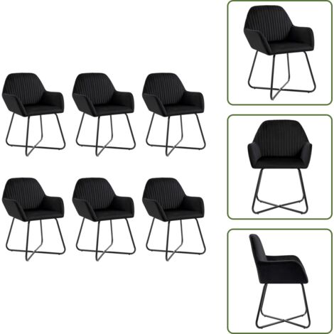 Sillas de comedor terciopelo - vidaXL Silla de comedor 6 unidades terciopelo negro - Sillas de comedor para sala