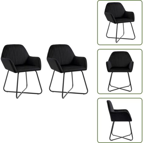 Sillas de comedor terciopelo - vidaXL Sillas de comedor 2 unidades terciopelo negro - Sillas de comedor negras