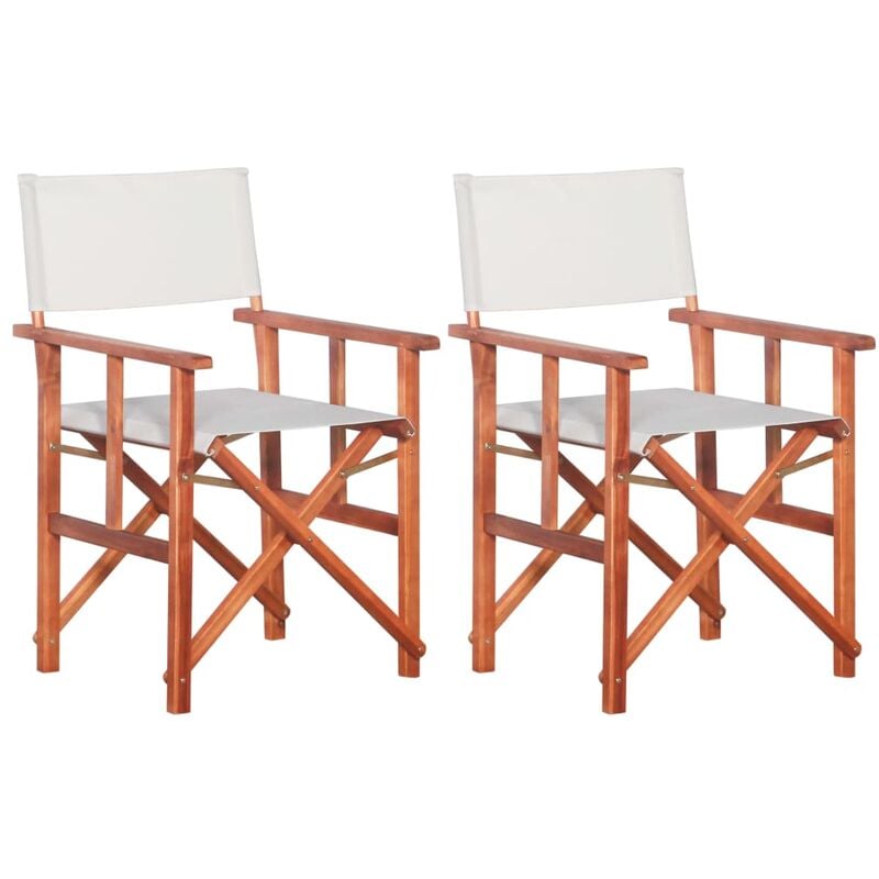

Sillas de director 2 unidades madera maciza de acacia