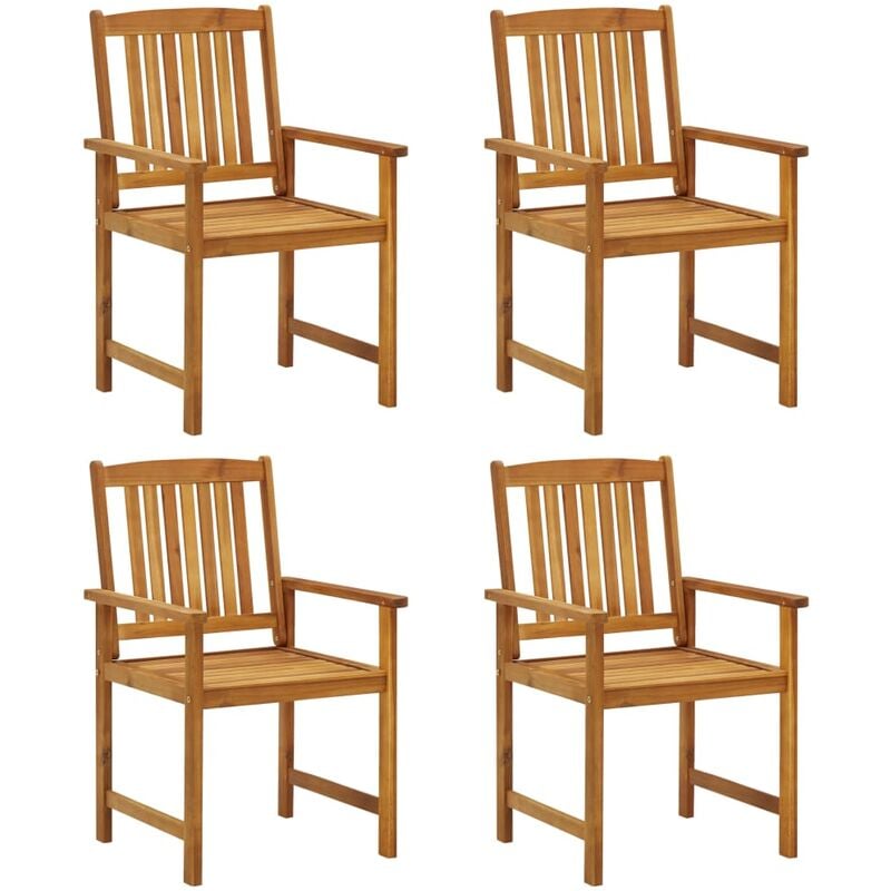 

Sillas de director 4 unidades madera maciza de acacia