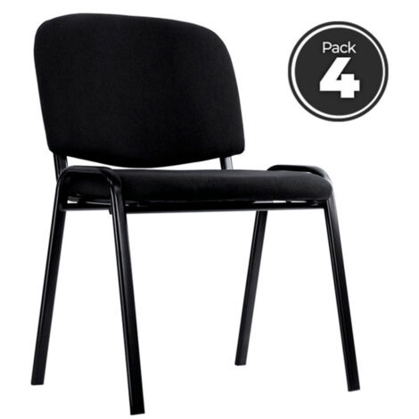 Sillas de escritorio - Pack 4 Sillas Ofis - Negro