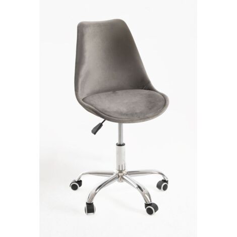 Sillas de escritorio - Silla Neo Terciopelo - Gris claro
